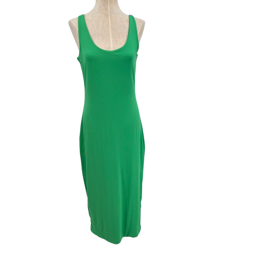 Meshki India Scoop Neck Maxi Dress Tank Bodycon Bright Green Size Large